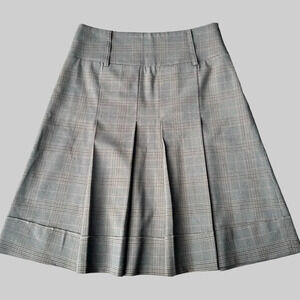 Sandra Angelozzi Pleated Academia Plaid  Skirt